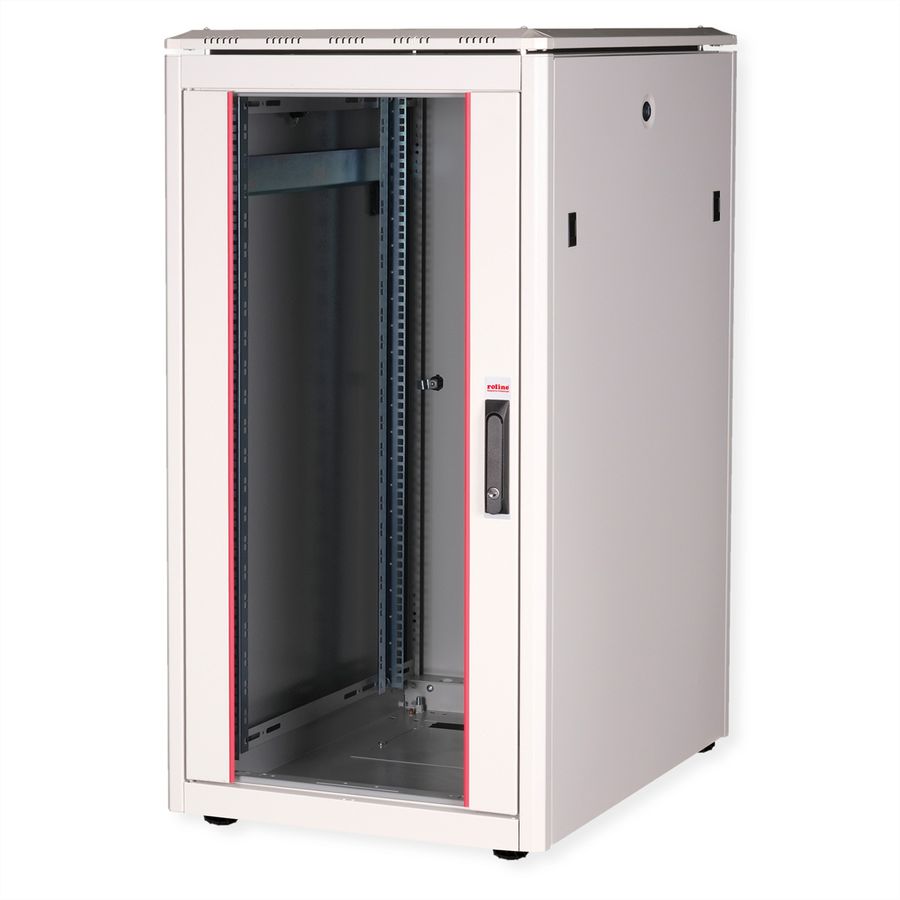 ROLINE 19-inch netwerkkast Pro 22 U, 600x800 BxD Glazen deur grijs