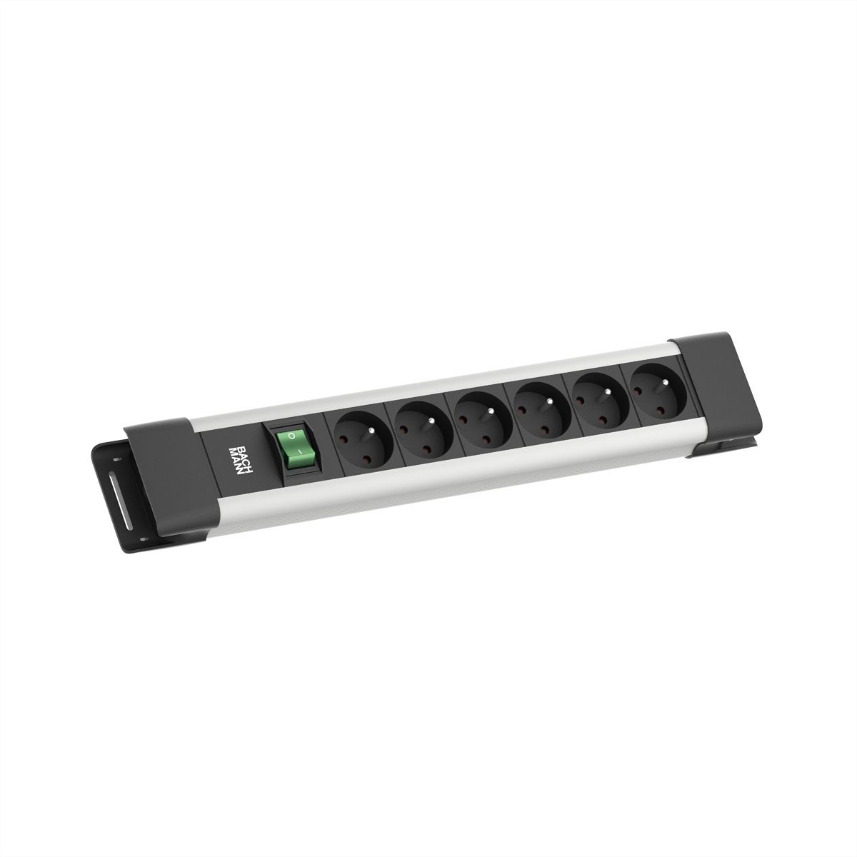 BACHMANN CONNECTUS 6xUTE, 1xSchalter 2,0m CEE7/7 Grau