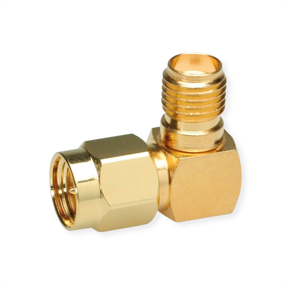 TELEGÄRTNER SMA-Verbinder, Stecker/Buchse, gewinkelt, vergoldet