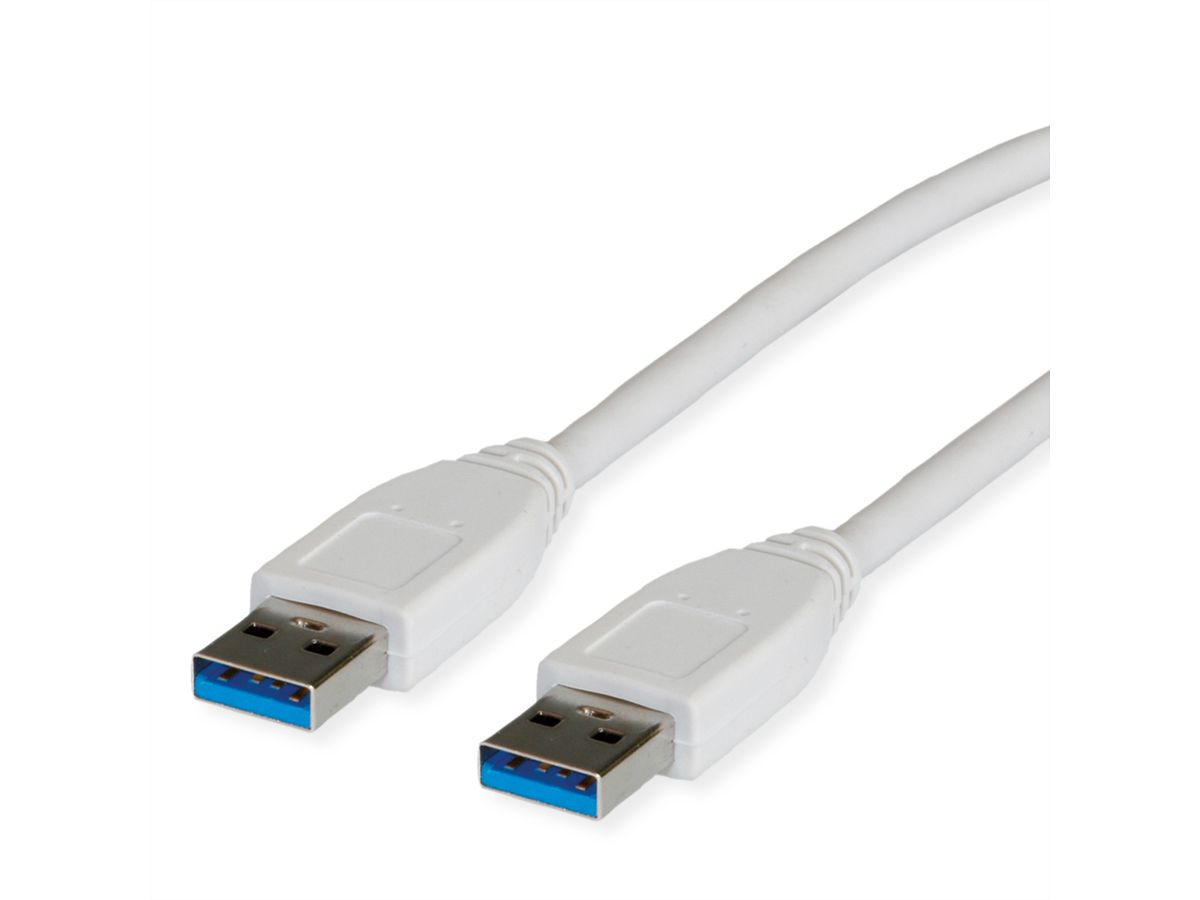 VALUE USB 3.2 Gen 1 Cable, A - A, M/M, white, 1.8 m