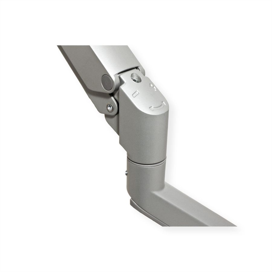 ROLINE Dual LCD Monitor Stand Pneumatic, Desk Clamp, Pivot, 2 Joints, silver