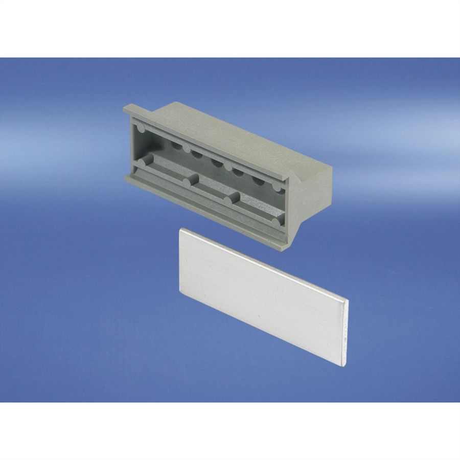 SCHROFF statische handgreep kunststof trapeziumvormig, grijs, 10 PK