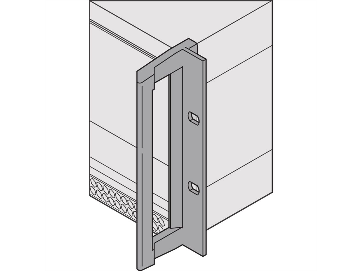 SCHROFF RatiopacPRO AIR 19" rack-montagekast, achteraf te monteren afscherming met handgrepen, 3/4 HE, 84 HE, 315 mm