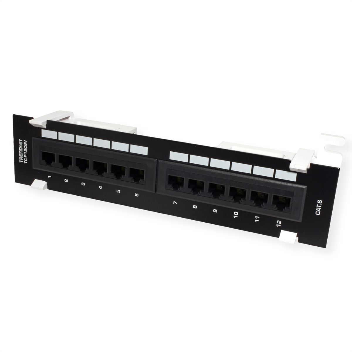 TRENDnet TC-P12C6V Patchpaneel, 12-poorts wandmontage Cat.6 niet afgeschermd