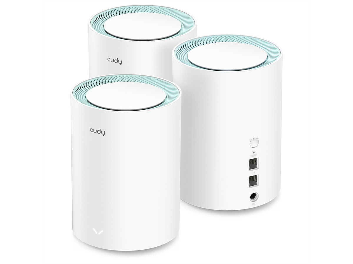 CUDY M1300 AC1200 Wi-Fi Mesh Solution 3er-Pack Gigabit