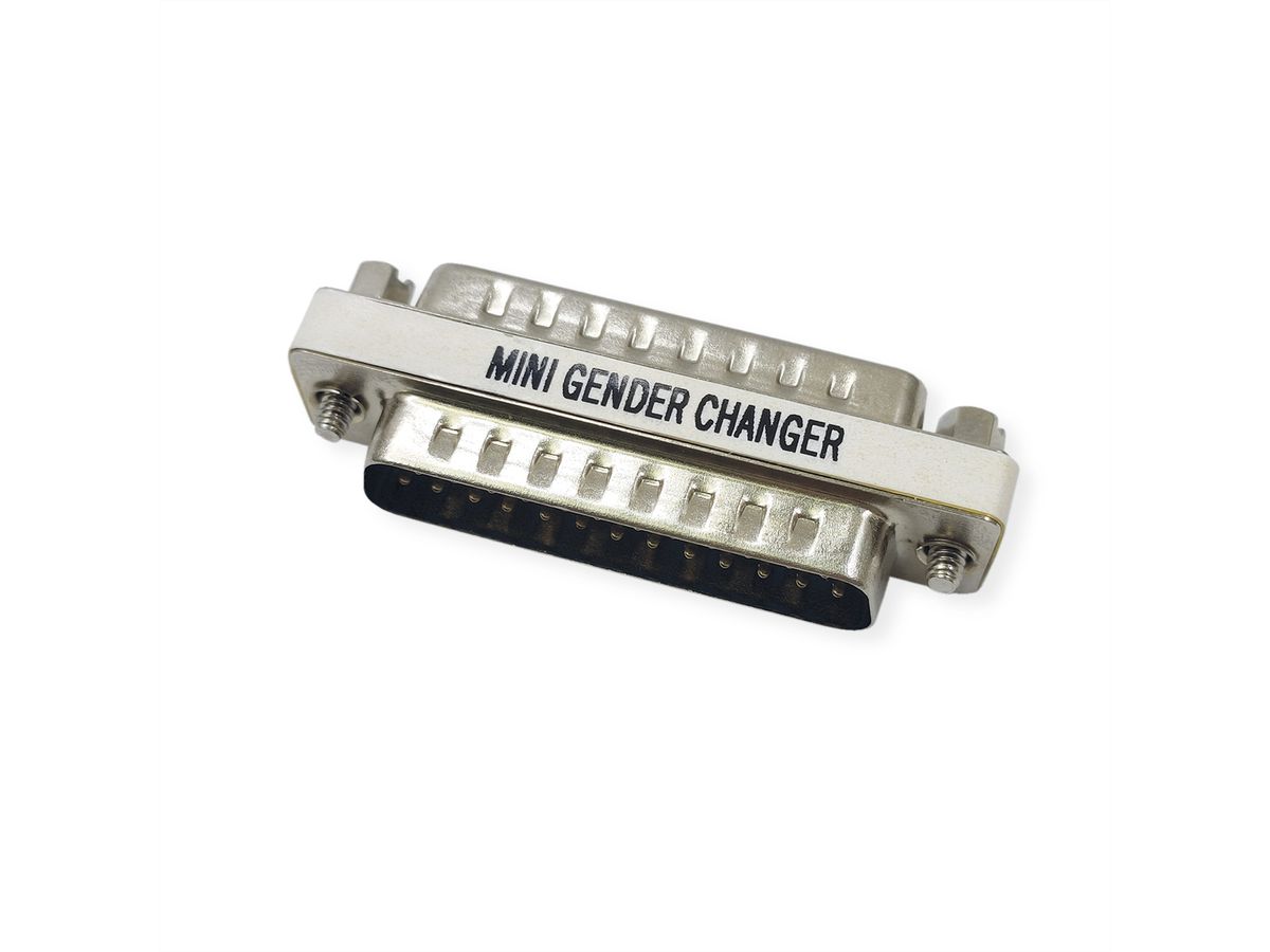 VALUE Mini Gender Changer, 25-pin M - M