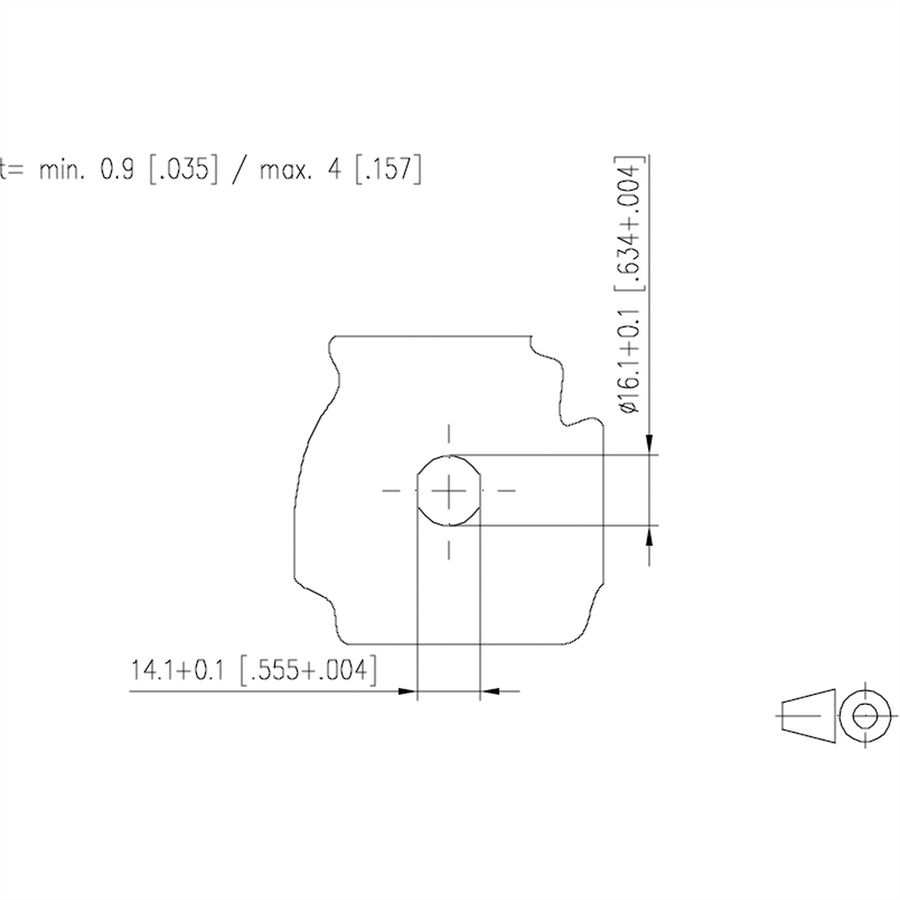 METZ CONNECT M12 Panel feed through adapters, X-coded, to RJ45 - angled