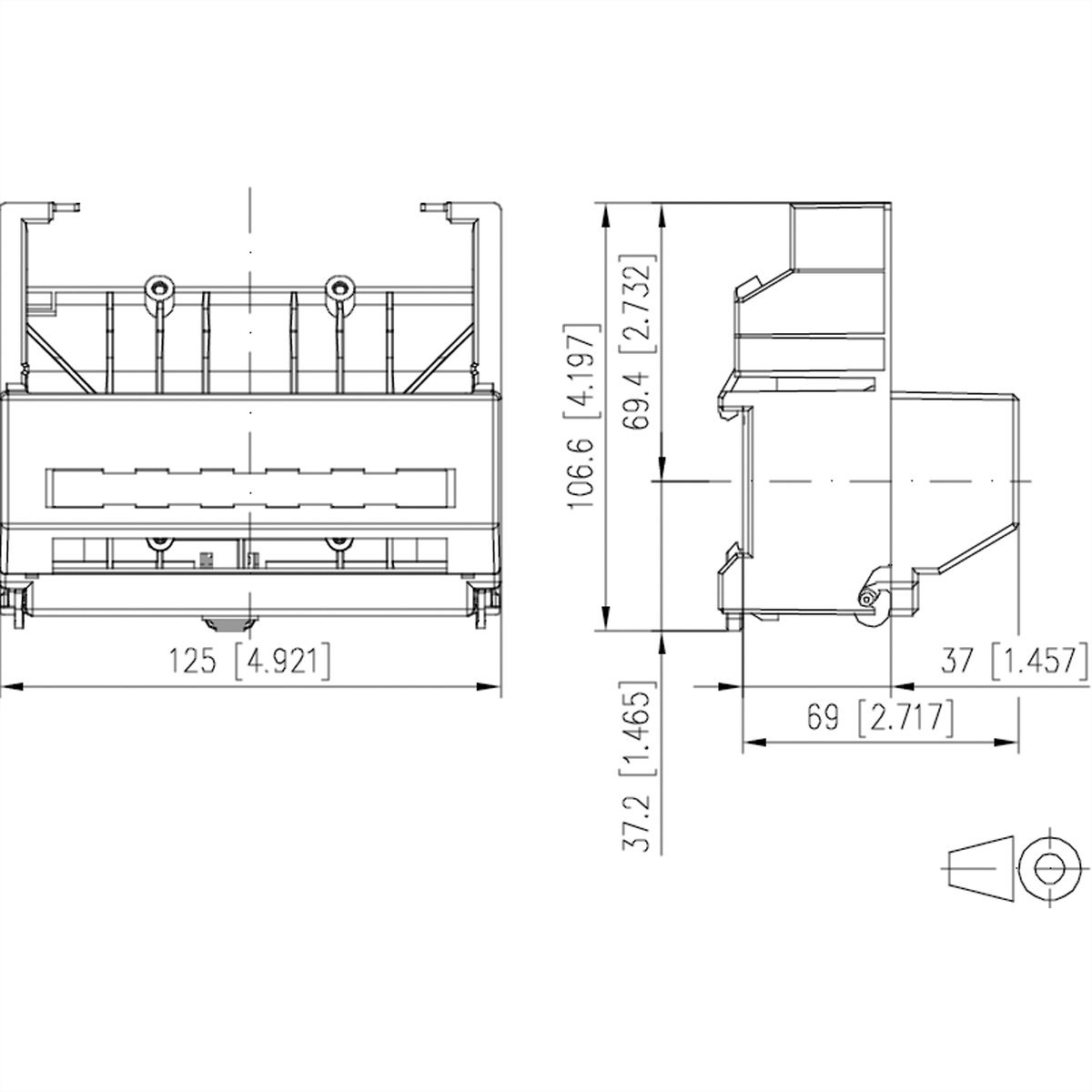METZ CONNECT adapter voor montagerail, voor montage van 6-voudige verdeelmodules