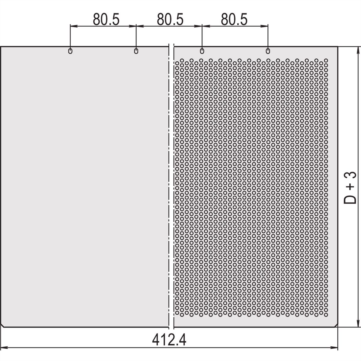 SCHROFF MultipacPRO Cover Plate, Plain, Depth 220 mm