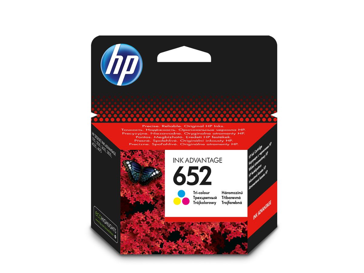 HP 652 Tri-color Original Ink Advantage Cartridge