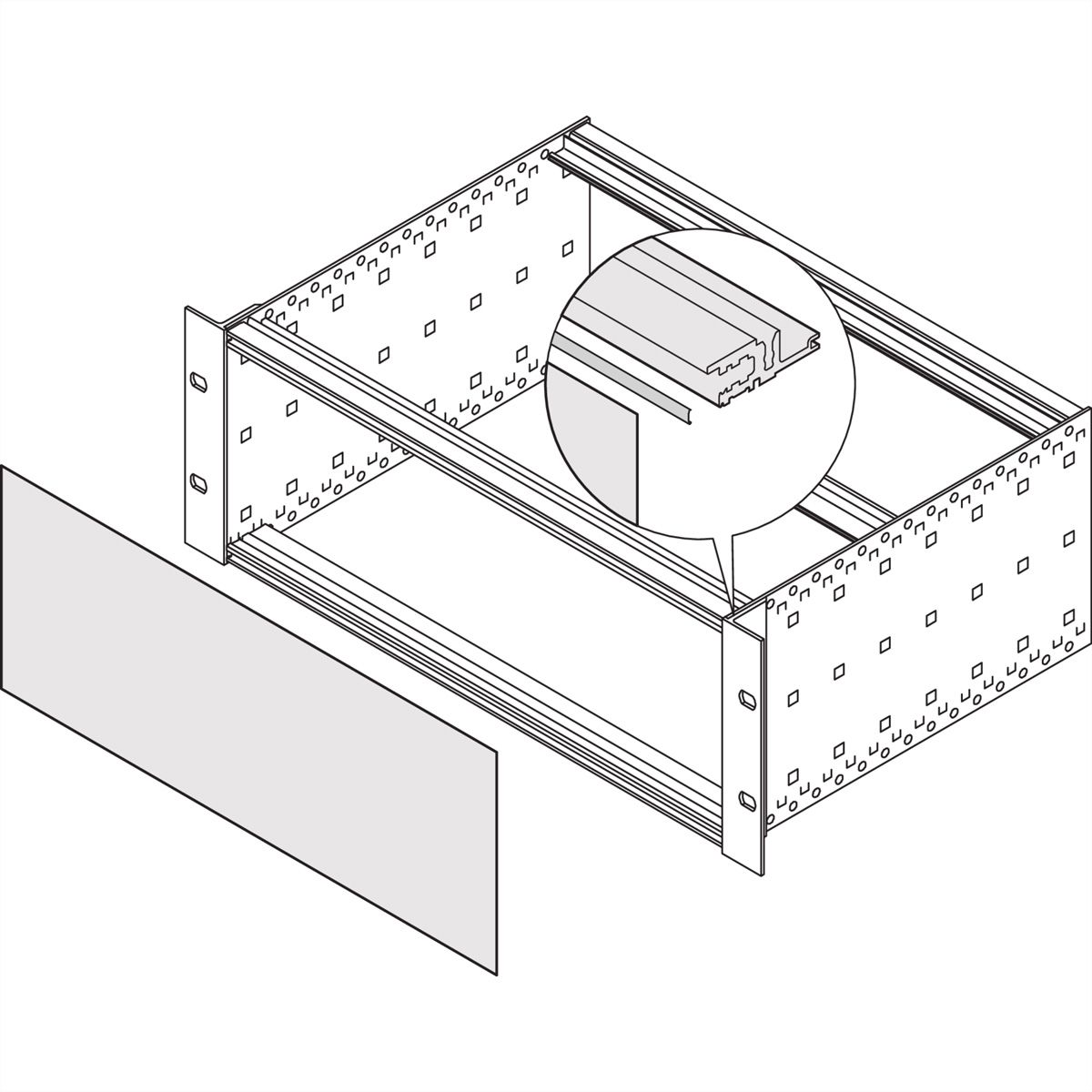SCHROFF EuropacPRO EMC-afschermingskit voorpaneel/achterpaneel aan horizontale rail, 63 pk, 10 stuks