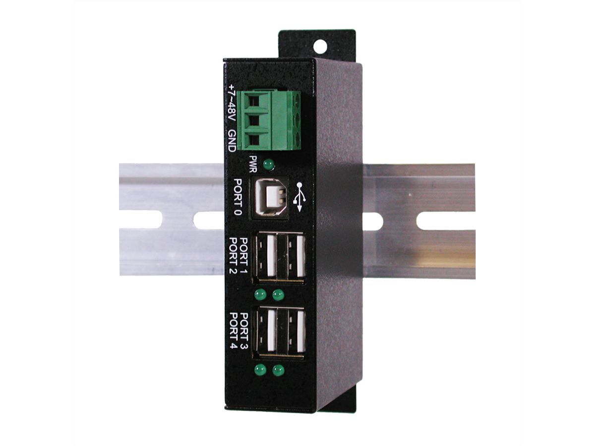 EXSYS EX-1163HMS-WT 4-poorts USB 2.0 HUB Overspanningsbeveiliging & uitgebreid temperatuurbereik