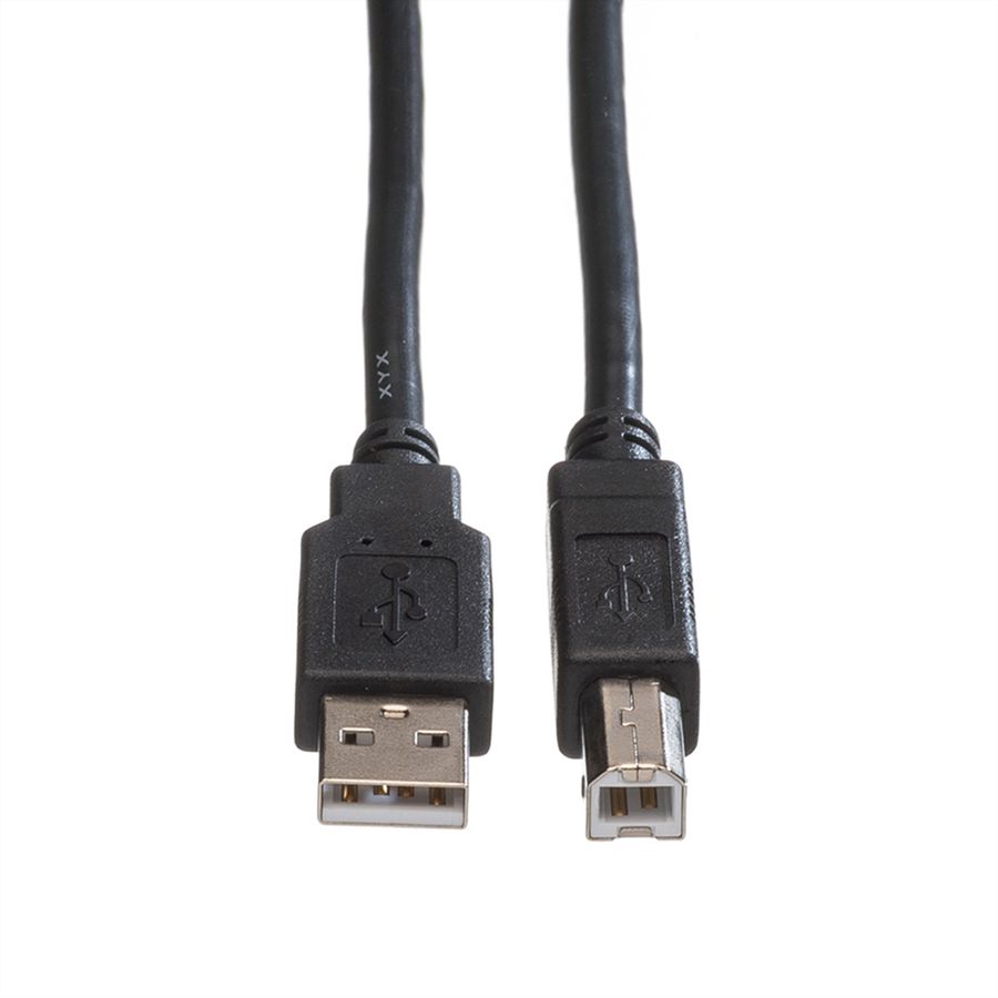 ROLINE GREEN USB 2.0 Cable, A - B, M/M, black, 1.8 m