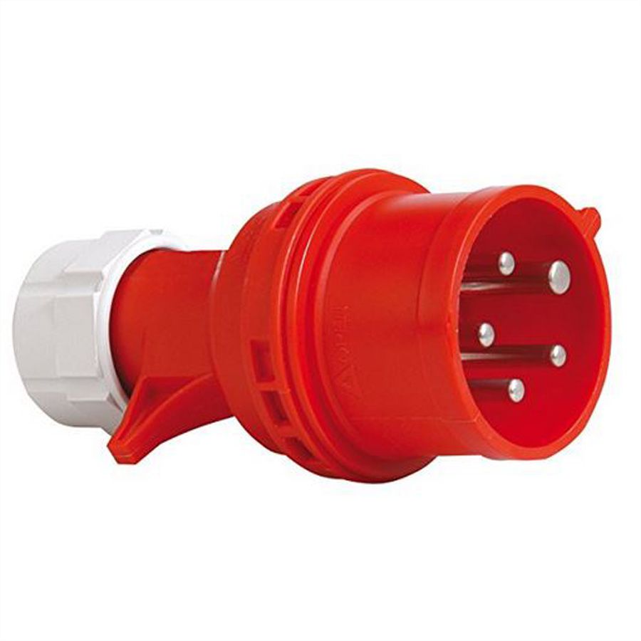 BACHMANN IT PDU ALU 1U 12xC19 6xline circuit breaker plug CEE 3L+N+PE 32A red