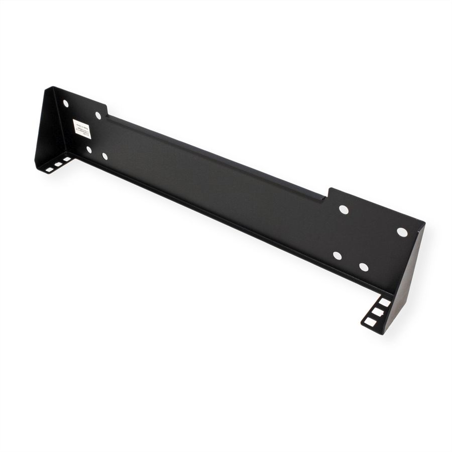 19" wand-/ondersteuningsbeugel, 1 HE, zwart