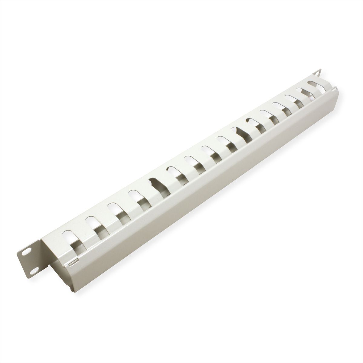 VALUE 19" Frontplaat 1 HE met rangeerkanaal 40 x 40 mm, grijs