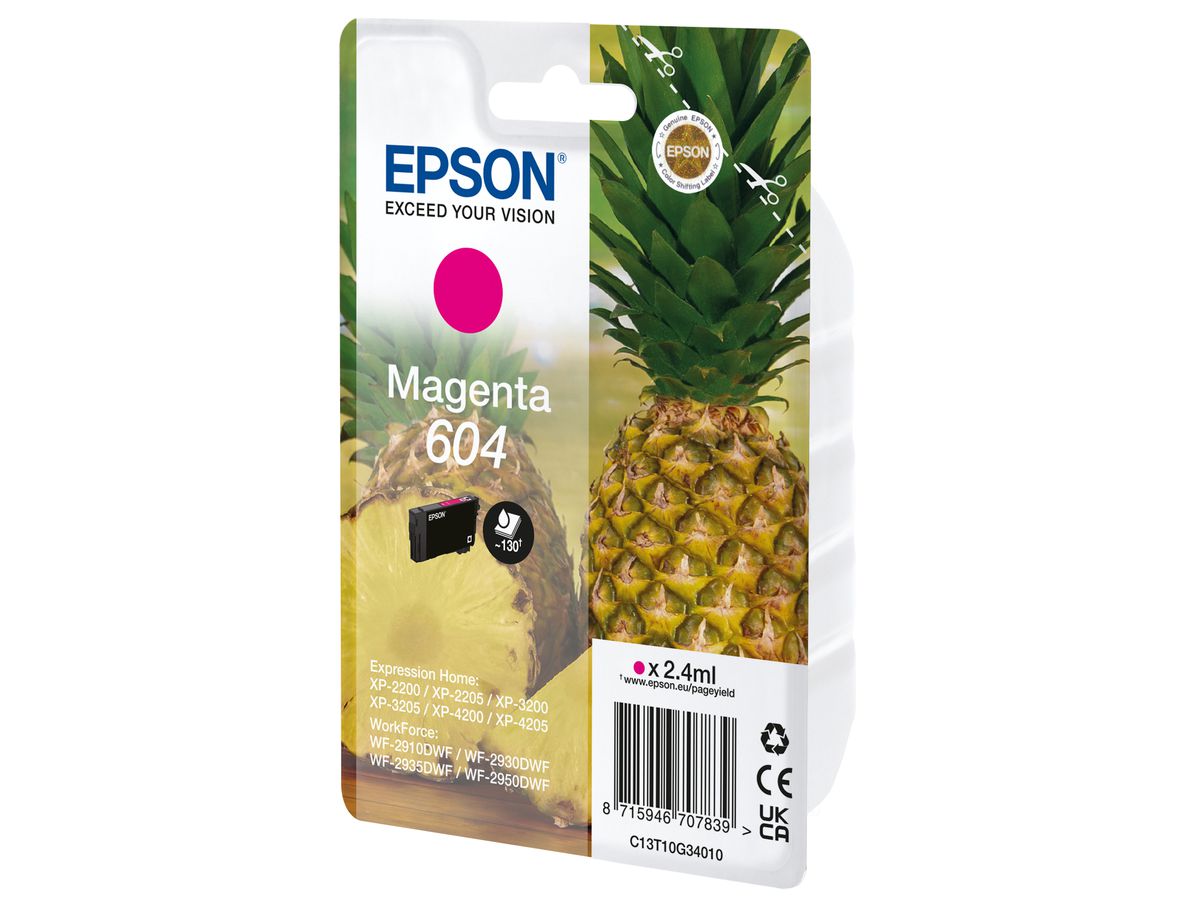 Epson 604 inktcartridge 1 stuk(s) Origineel Normaal rendement Magenta