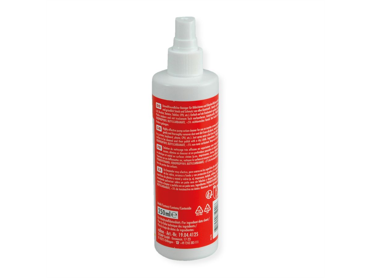 ROLINE Monitor- and Plastic-Cleaner, 250 ml