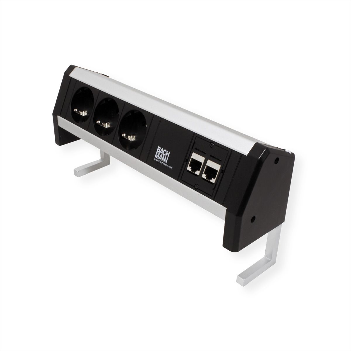 BACHMANN DESK 3x geaard contact, 2x CAT6