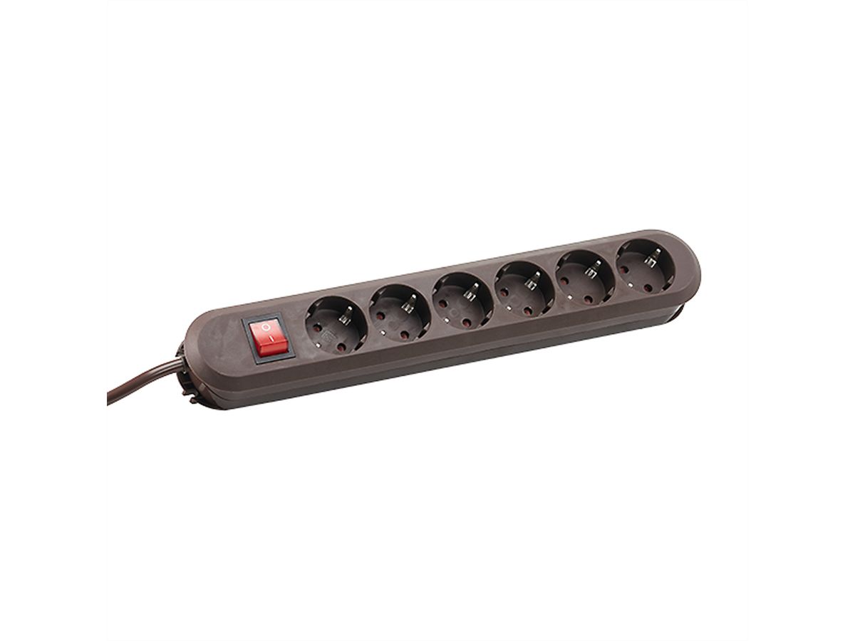 BACHMANN SMART 6xCEE7/3 brown, 6x earthing contact