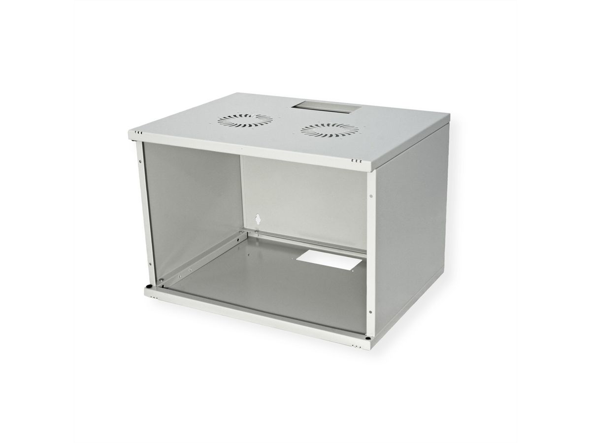 ROLINE 19-inch wandbehuizing Basic 7 U, 540x400 BxD Bouwpakket grijs