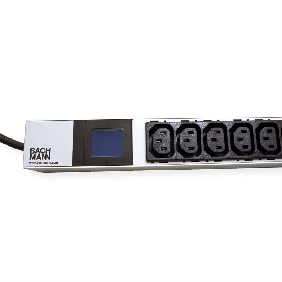 BACHMANN BN0500 19" PDU 1U 16xC13 4xC19, power measurement, CEE 16A connection, blue