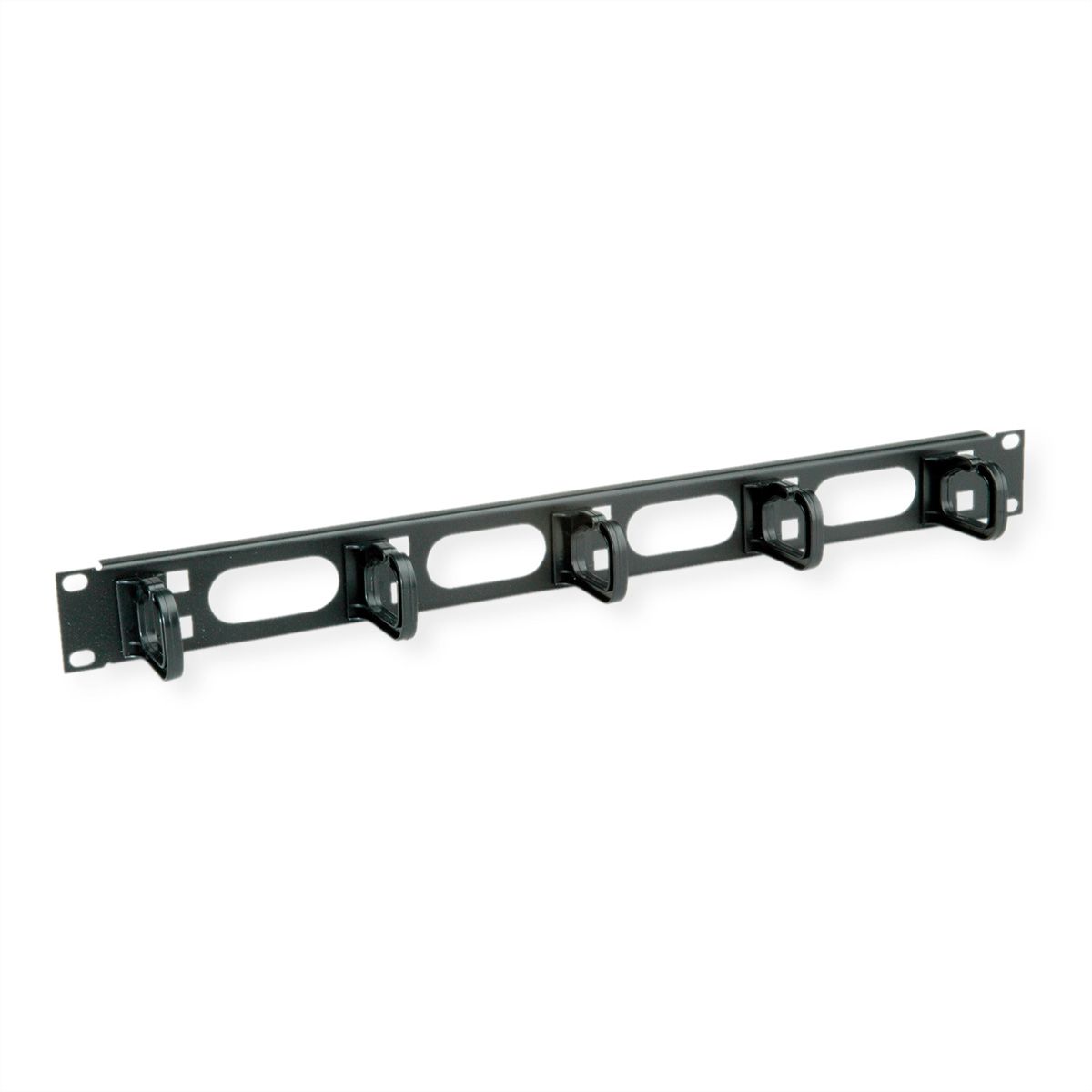 CONTEG 19" Kabelgeleider 1 HE met 5 Kabelogen 40x50mm
