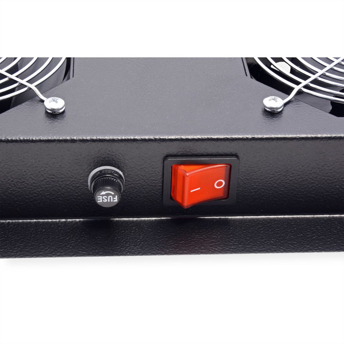 ROLINE 19-inch roof-mounted fan unit 4 fans, Thermostat black