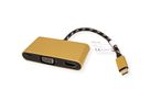 ROLINE GOLD Display Adapter USB type C - VGA / HDMI / C (PD)