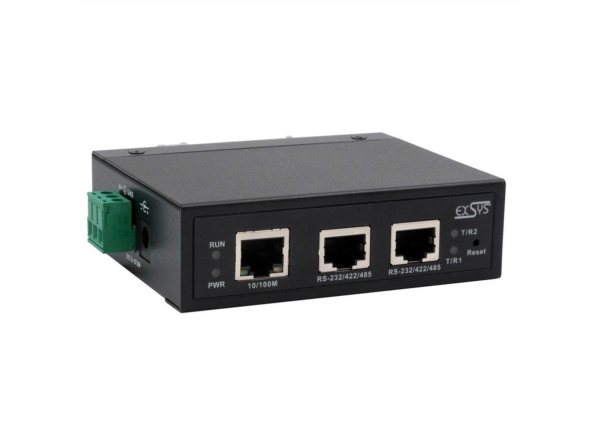 EX-61002 Ethernet zu 2 x Seriell RS-232/422/485