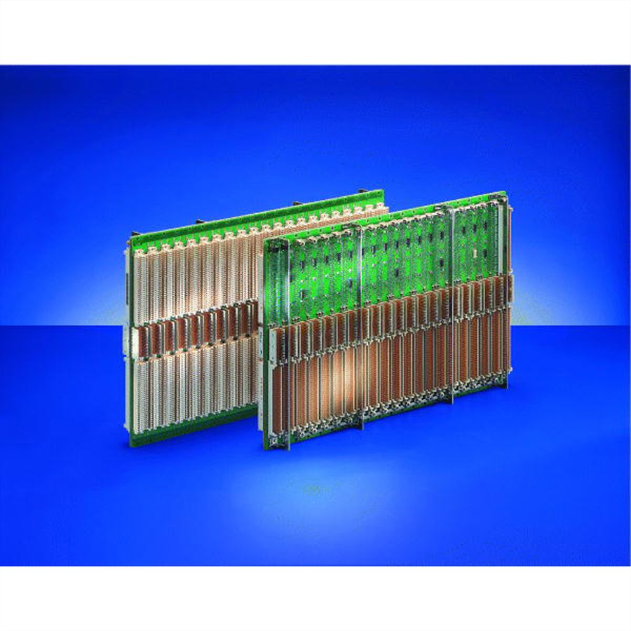 SCHROFF VME64x backplane, 6 HE, 10 sleuven met P0