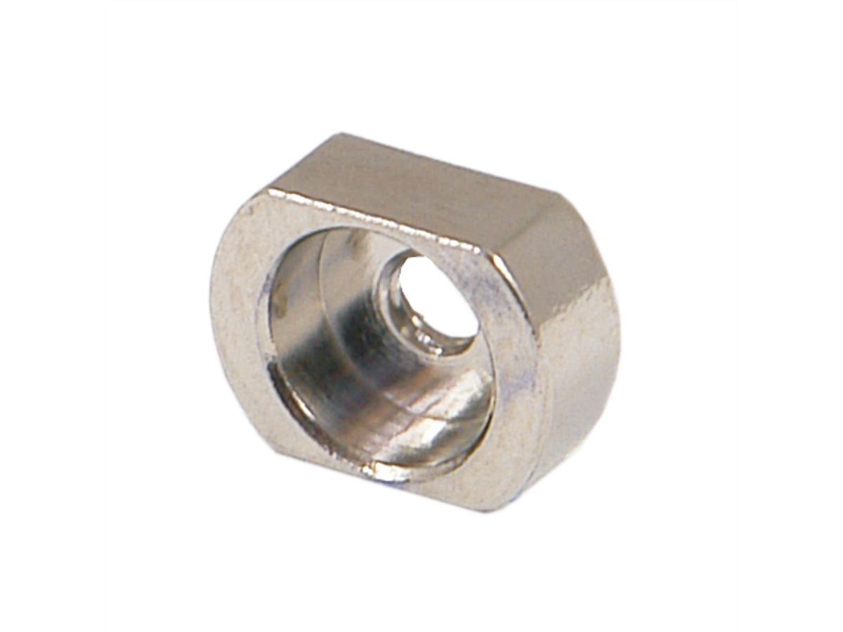 SCHROFF Sleeves for M2.5, Brass Nickel-Plated, 10 pcs