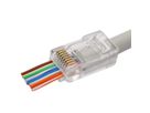 ROLINE Cat.6A (Class EA) Modular Plug, easy pass-through, for solid & stranded wire, unshielded, 10 pcs.