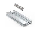 SCHROFF EuropacPRO EMC afschermingsset, afdekplaat naar horizontale rail, roestvrij staal, 42 pk, 10 stuks
