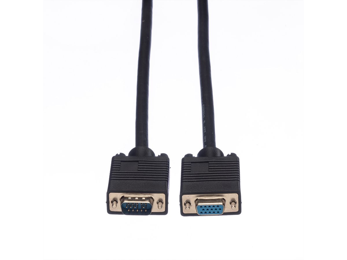 ROLINE SVGA Cable, HD15, M/F, 2 m