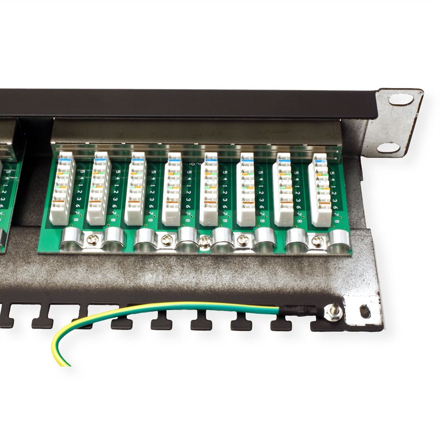 VALUE Cat.5e (Class D) 19" Patch Panel, 24 Ports, STP, black
