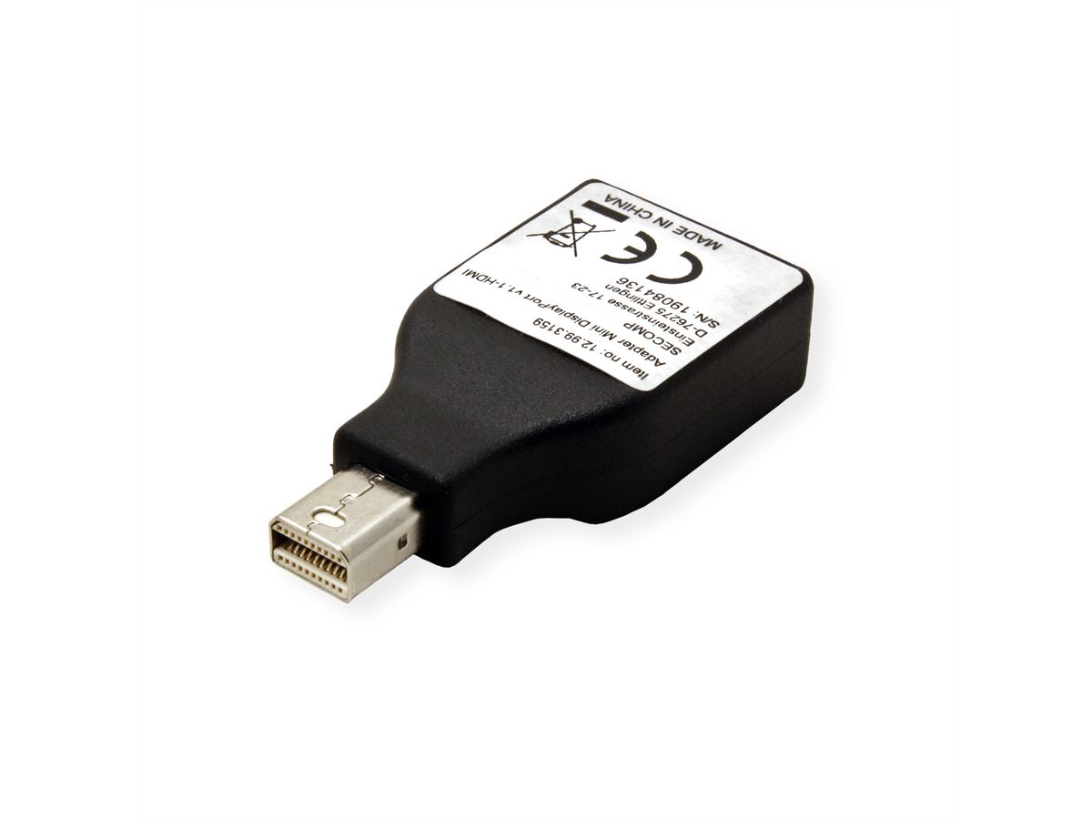 VALUE Mini DisplayPort - HDMI Adapter, Mini DP Male - HDMI Female