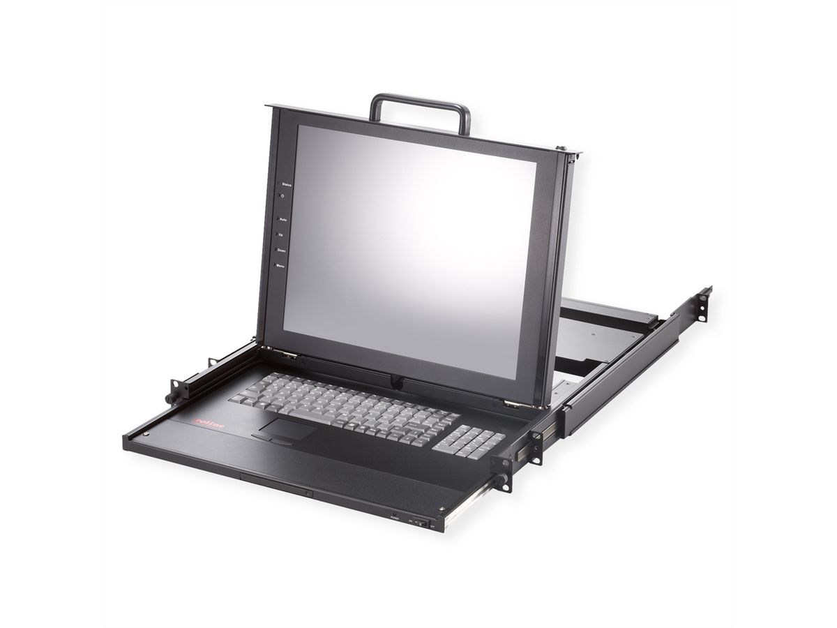 ROLINE 19" KVM console, 48 cm (19") TFT (4:3), VGA, USB+PS/2, toetsenbord indeling Frans