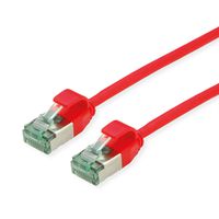 ROLINE RM U/FTP DataCentre patchkabel Cat.6A (Klasse EA), extra dun, rood, 0,15 m