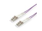ROLINE Fibre Optic Jumper Cable, 50/125 µm, LC/LC, OM4, violet, 1 m