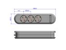 BACHMANN SMART 3x earthing contact 2x USB Charger, 5VDC 3.1 A, white