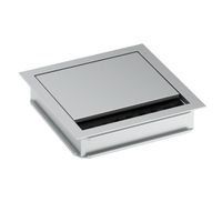 BACHMANN LOOP SQUARE kabeldoorvoer, 120 mm, zilver