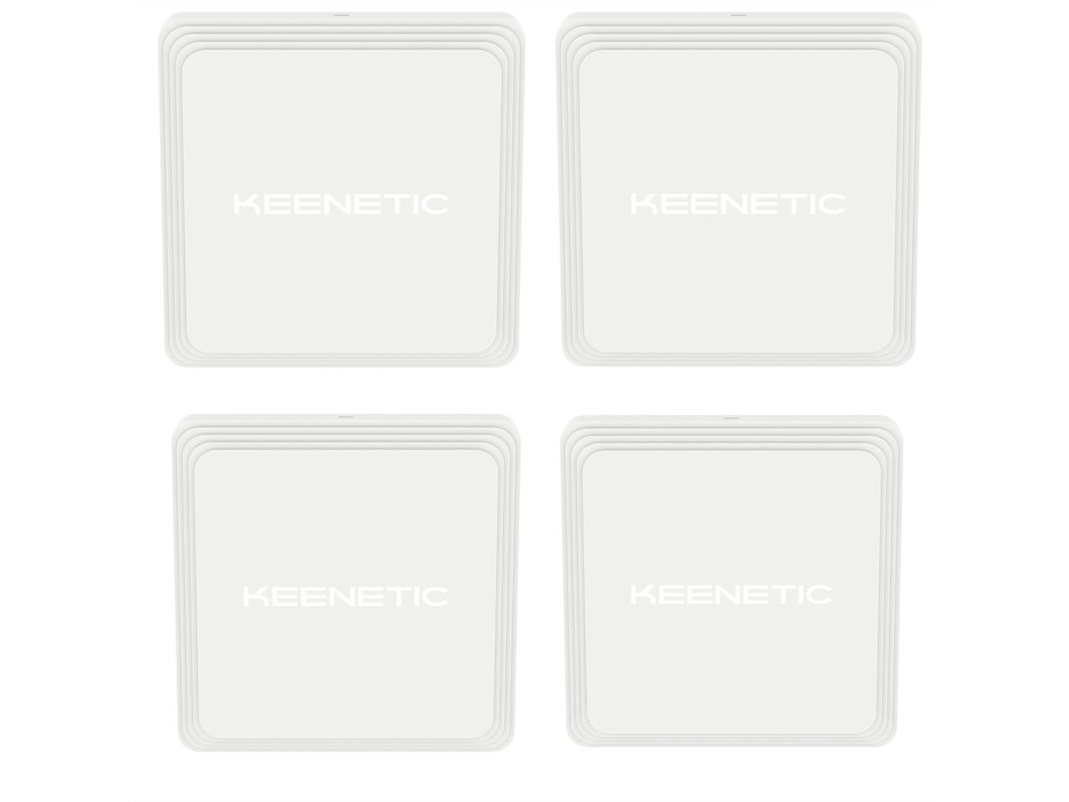 Keenetic Voyager Pro AX1800 Mesh WiFi-6 Router/-Extender/-Access-Point, 4 stuks
