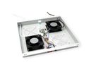 ROLINE 19-inch dakventilatie unit met 2 ventilatoren, thermostaat, grijs