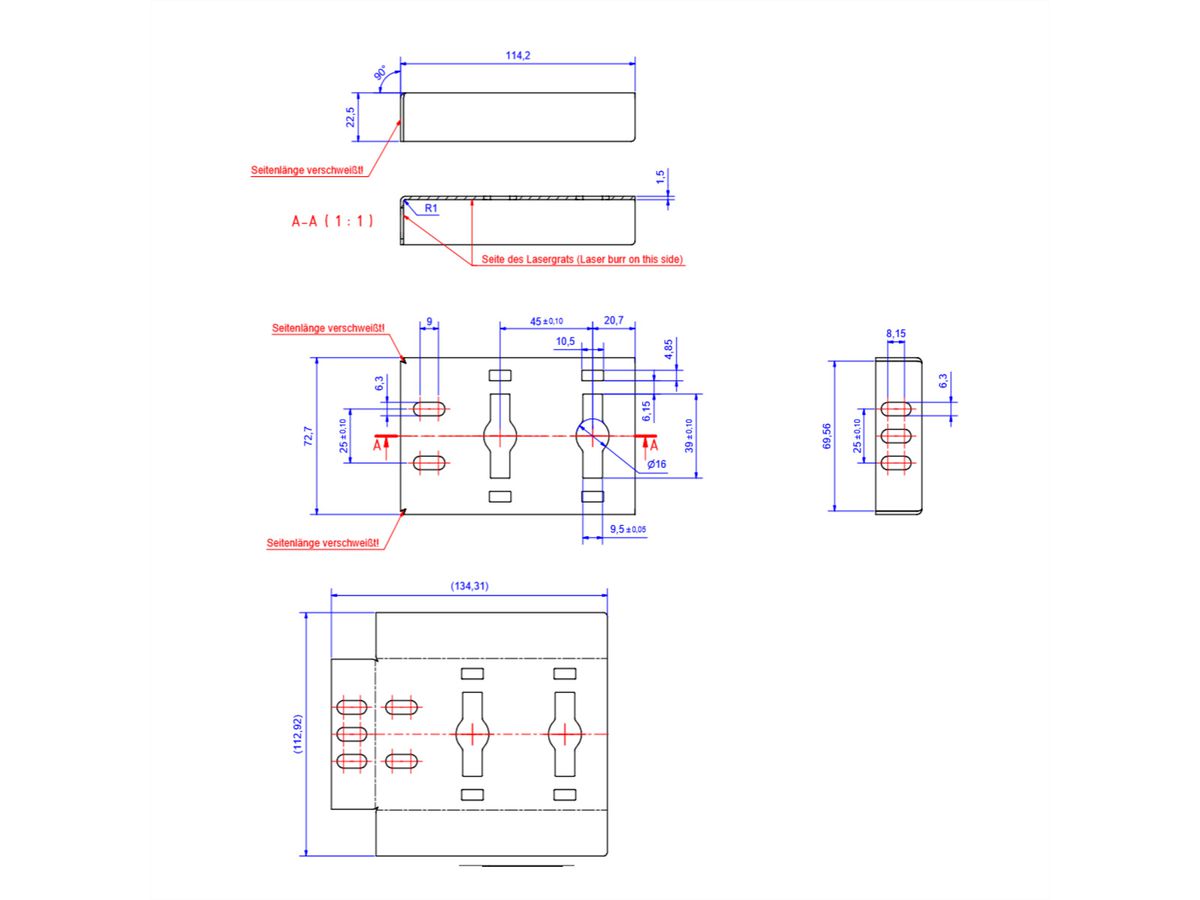 BACHMANN BlueNet universal mounting kit, Stainless steel 2x mounting bracket, double mounting