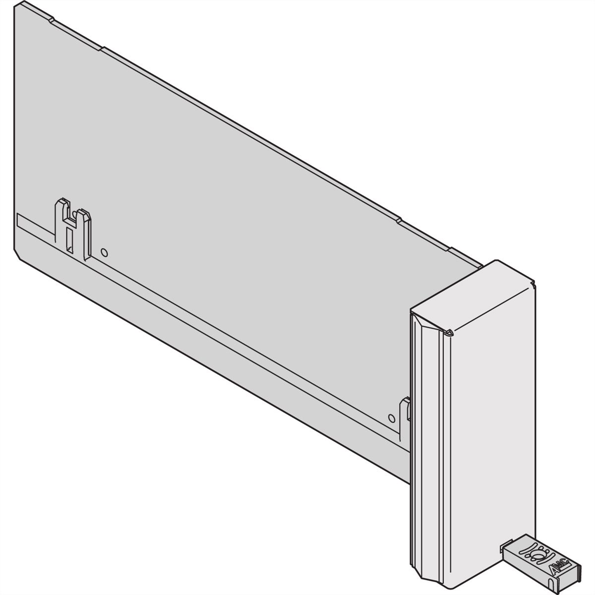SCHROFF AMC Filler Module ECO With Fixed Handle, Double Full-Size