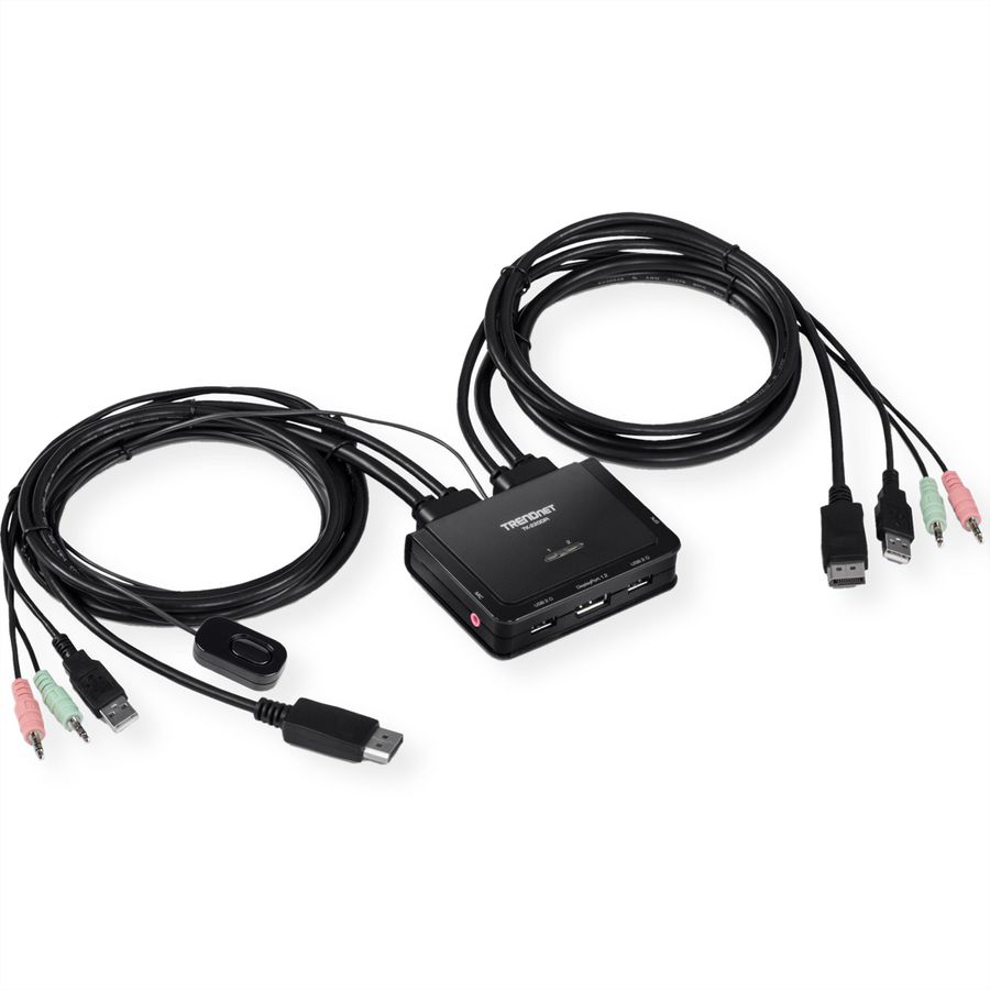 TRENDnet TK-220DPi KVM Switch, 2-poorts 4K DisplayPort