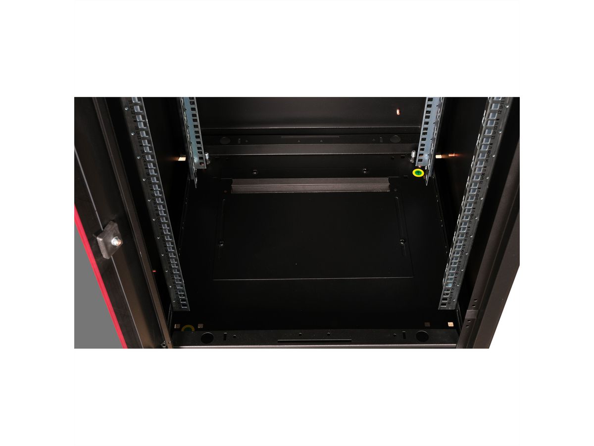 ROLINE 19-inch netwerkkast Pro 22 U, 600x600 BxD Glazen deur zwart