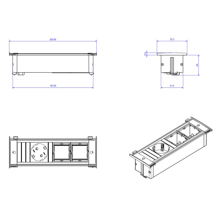 BACHMANN KAPSA Small 1x earthing contact 2x ABD, GST18 connector