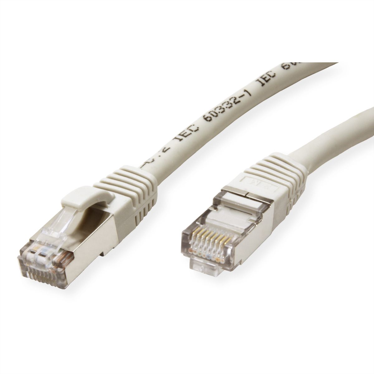 VALUE Patchkabel Cat.6 (Class E) S/FTP (PiMF), LS0H, grijs, 2 m